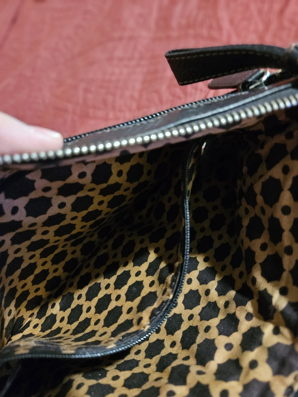 Brighton Dark Brown Leather Crossbody with Brown Trim and Silver Accent